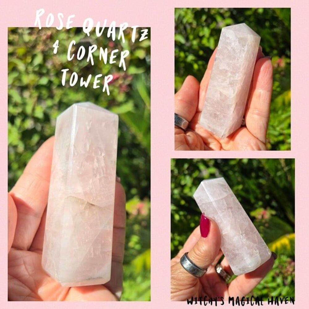 Rose Quartz Crystal Tower